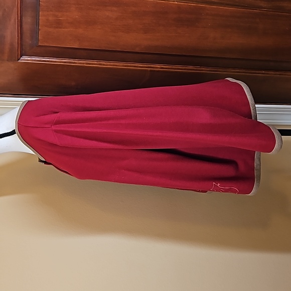 C.J. BANKS SWEATER CATS BUTTON DOWN 1X RED TAN LONG SLEEVED CJ EMBROIDER… - Picture 7 of 11